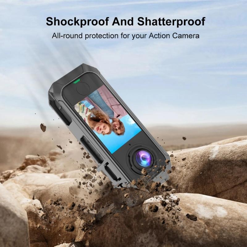 Expansion Bracket For X4 Air Cameras Cage Frame with Double Cold Shoe Mounts Magnetic Quick Release Base 1/4 Screw Hole