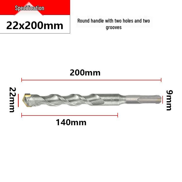 Round & Square Shank Concrete Hammer Drill Bit for Wall Drilling