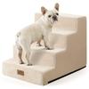 COZY KISS Hundetreppe für kleine Hunde, Breit, Rechtwinklige Treppe mit Hochdichtem Schwamm, Wasserdichte Hundestufen, Rutschfester Boden, Abnehmbar und Waschbar