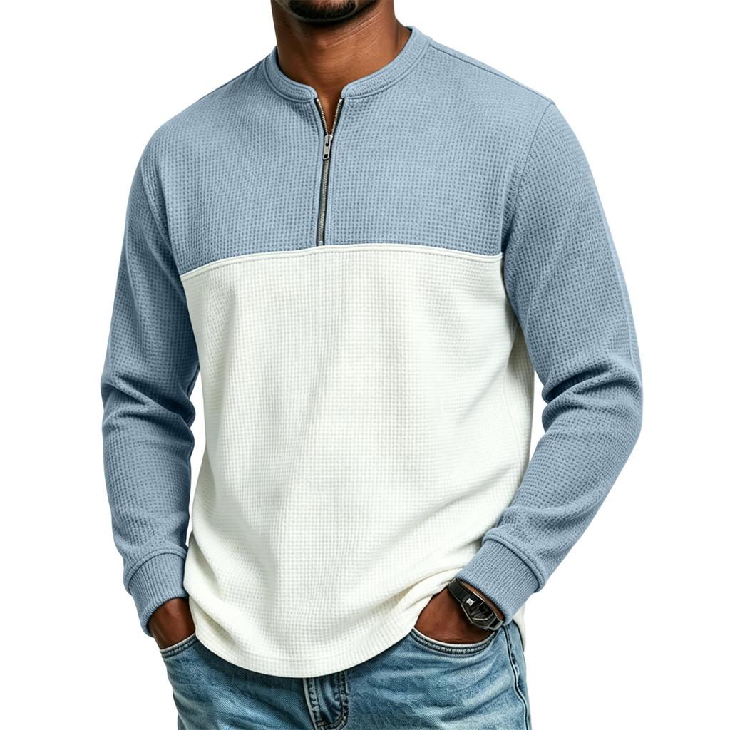 Men's Casual Knit Long Sleeve T-Shirt with, Everyday Pullover