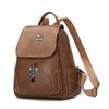 Umwandelbarer Klappen-Rucksack-Tasche mit Seitentaschen, lässiger Faux-Leder-Tagesrucksack für Damen, für den täglichen Gebrauch