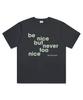 Deomopeuhauseu Be Nice Oversized Short-Sleeve T-Shirt Charcoal