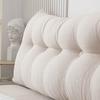 Headboard Pillow with Side Pocket Linen Triangular Headboard Wedge Cushion Bed Bolster Cushion for Shoulder Back Waist Support Dorm Home Bedroom