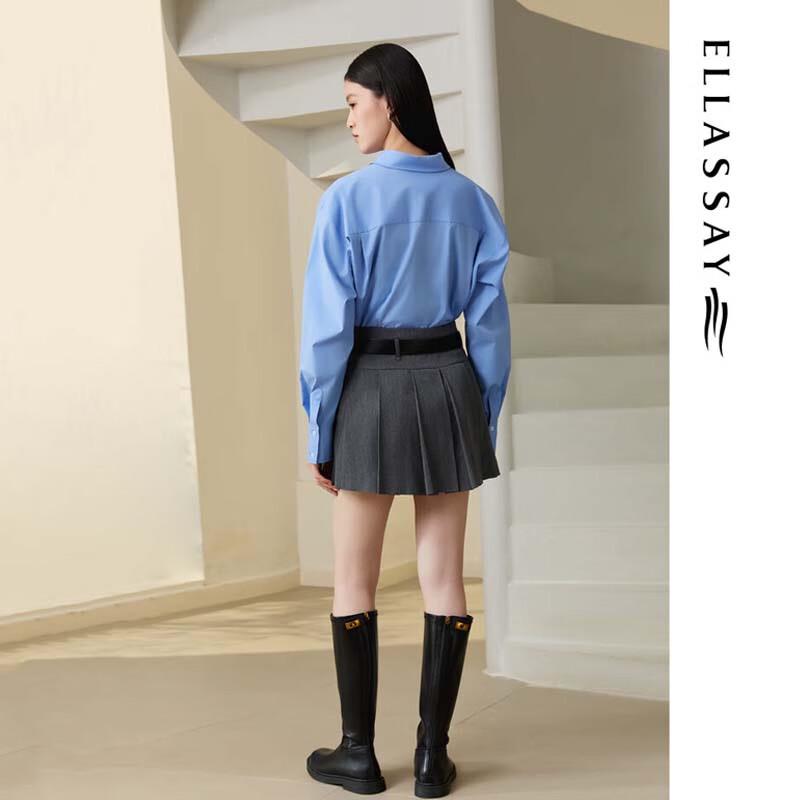 ELLASSAY Women's Relaxed Fit Long Sleeve Shirt