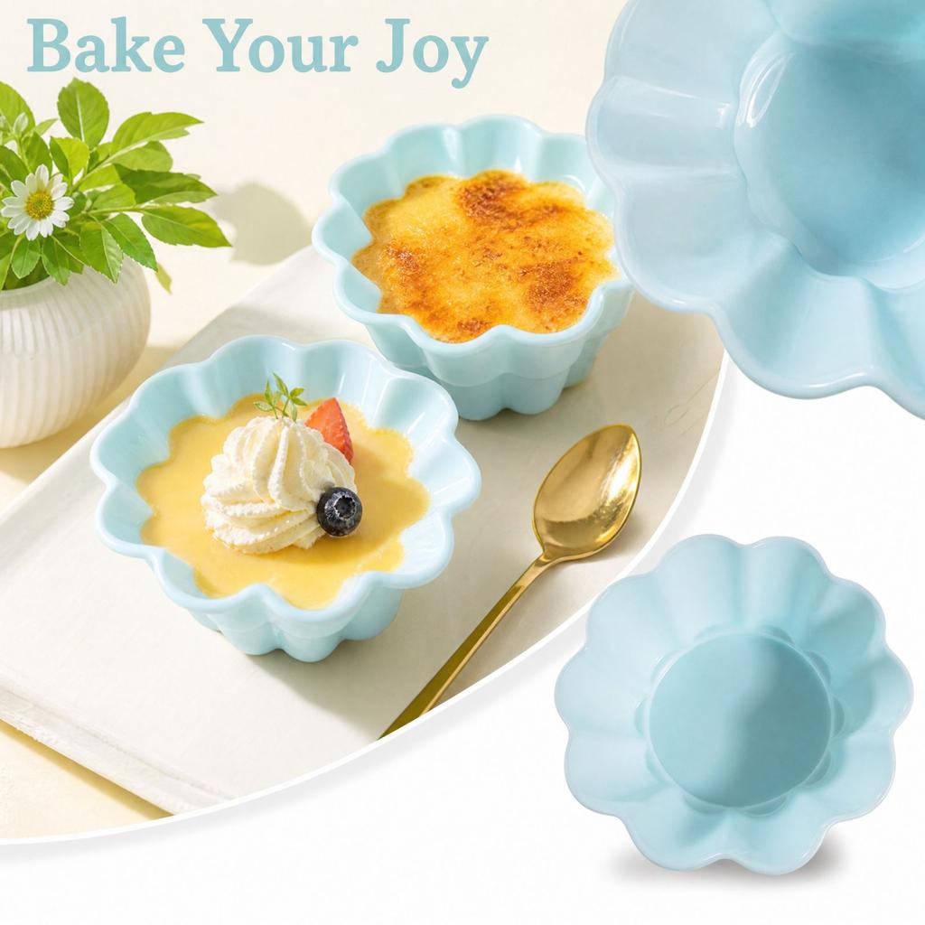 Heat Chrysanthemum-Shaped Muffin Cups for Baking Cakes, Puddings and Cupcakes