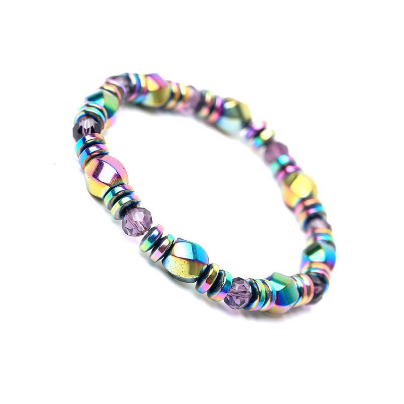 Black Titanium-Germanium Beaded Bracelet for Men & Women - Stylish European & American Design