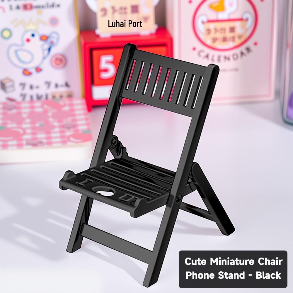 Creative Cute Folding Stool Phone Holder - Practical Desktop Ornament & Gift