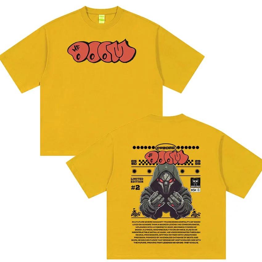 MF DOOM Suitable for All Seasons New Model Personality Clothes Couples Unisex Oversized T-shirt High Quality Hot Product High-end Luxury