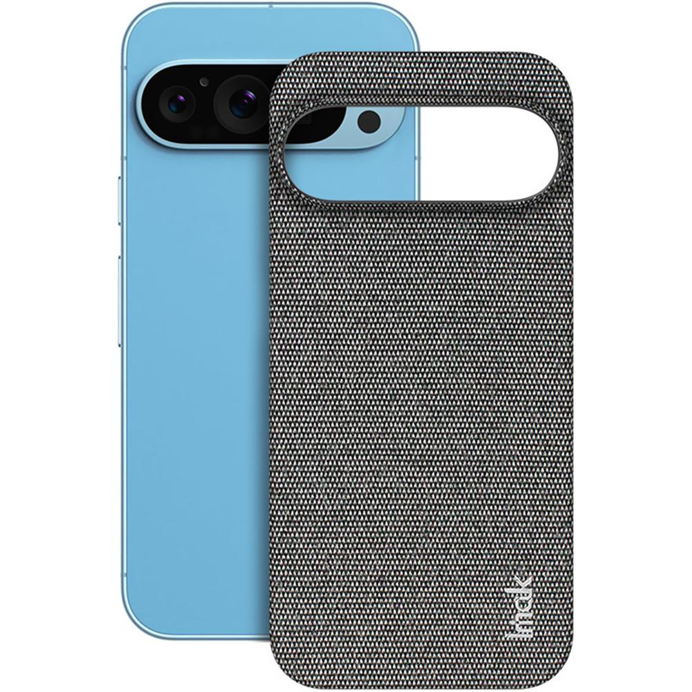 

IMAK Серия Ruiyi для Google Pixel 9 Pro XL Чехол Тканевая текстура Кожа+ПК Задняя крышка для телефона Dark Grey