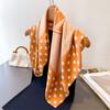 70Cm Dot Pattern Scarf Imitation Silk Square Scarf Women Neckerchief Female Luxury Square Scarves Satin Hijab Ribbon Bandana