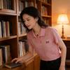 Casual Polo T Shirt With Letter Print For Women Summer Comfort Fit