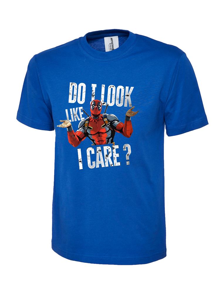 Deadpool UnisexS Graphic TShirt Do I Look Like I Care Casual Gift Tee S