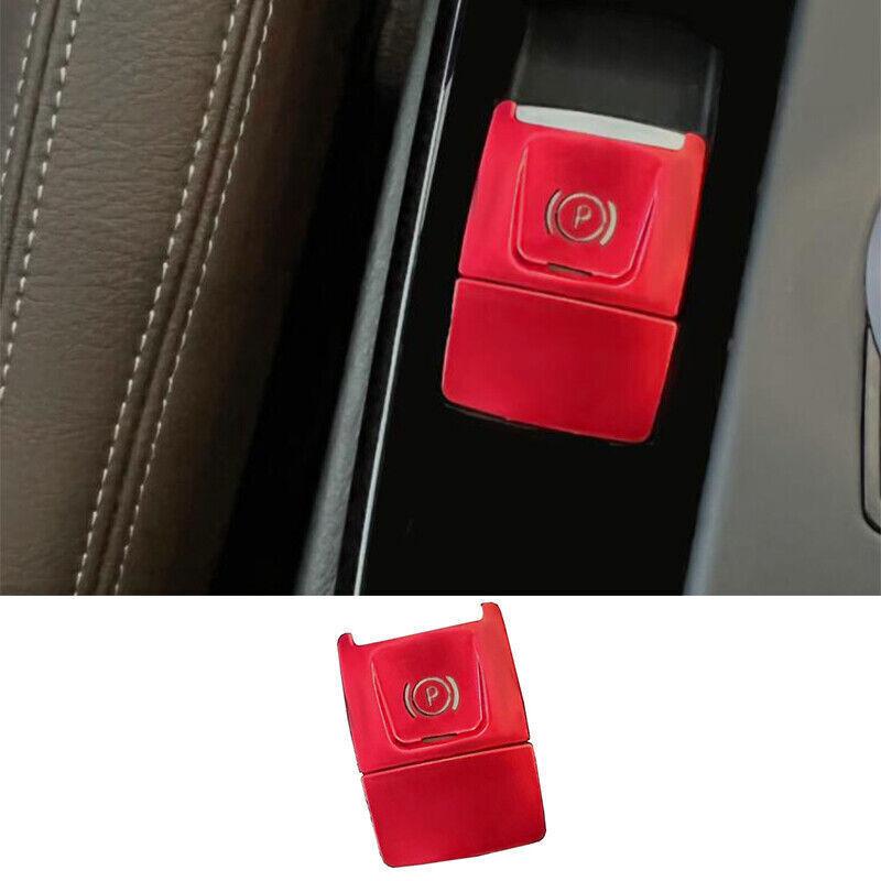 Fit For BMW X2 F39 2018- Red Aluminum Console Electronic Handbrake Trim 2PCS