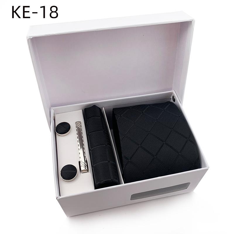 Men'S Tie Gift Box 6-Piece Set Tie Pocket Towel Scarf Cuff