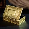 Soft Lining Trinket Storage Box Gold Treasure Chest Case Keepsake Box  Dressing Table Shelf