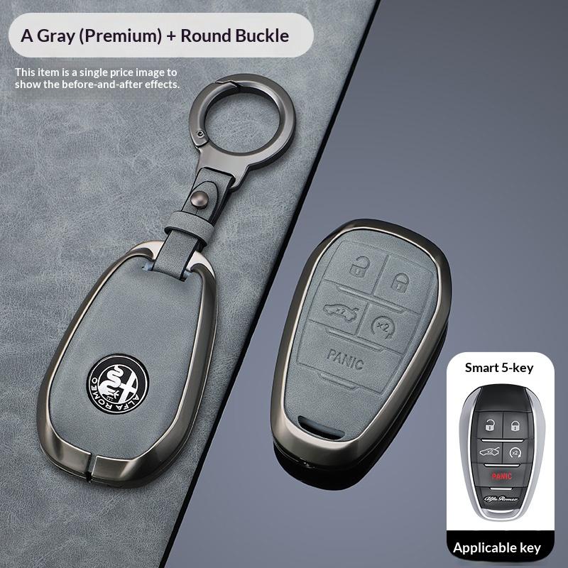 For Alfa Romeo Giulia 2015 +Stelvio 2016+ Spider Etcetera Car Key Bag Keychain Car Remote Key Case Cover Shell Protector Keyless zw4