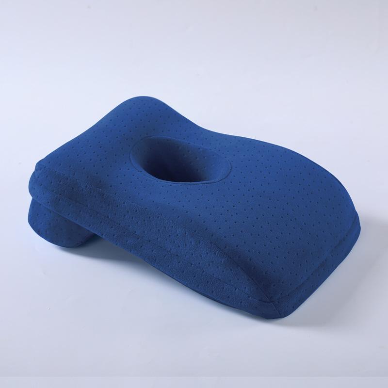Nordic Solid Nap Sleeping Memory Cotton Pillow for Office Classroom Rebound Neck Pillow Detachable Breathable Waist Cushion