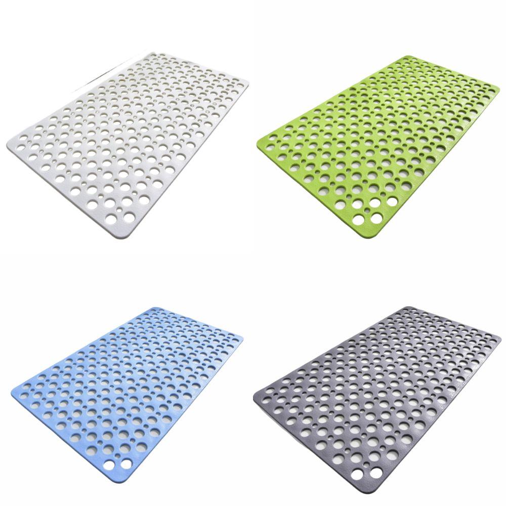 Eco Friendly Suction Cup Bath Mat Quick Drain Round Hole Bath Mat Foot Mat Shower Mat  Wet Area