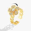 Fidget Spinner Ring Angst für Frauen Kristall Blume Auge Stern Mond Planet Ringe Drehen Anti Stress Verlobung Schmuck