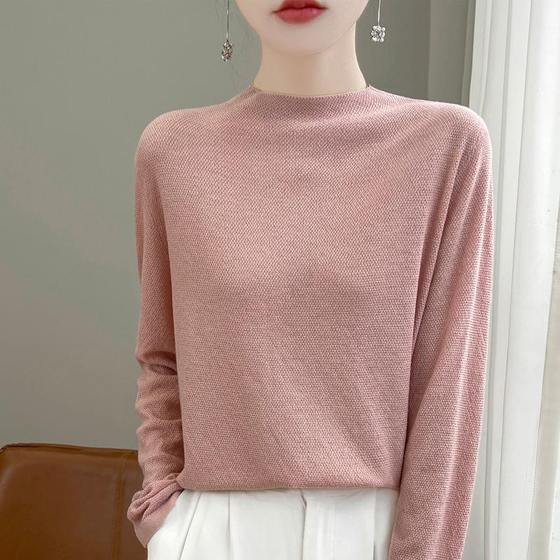 Трикотажный женский свитер небольшого размера в стиле гранж с внутренней блестящей шелковой шерстяной низом XXL