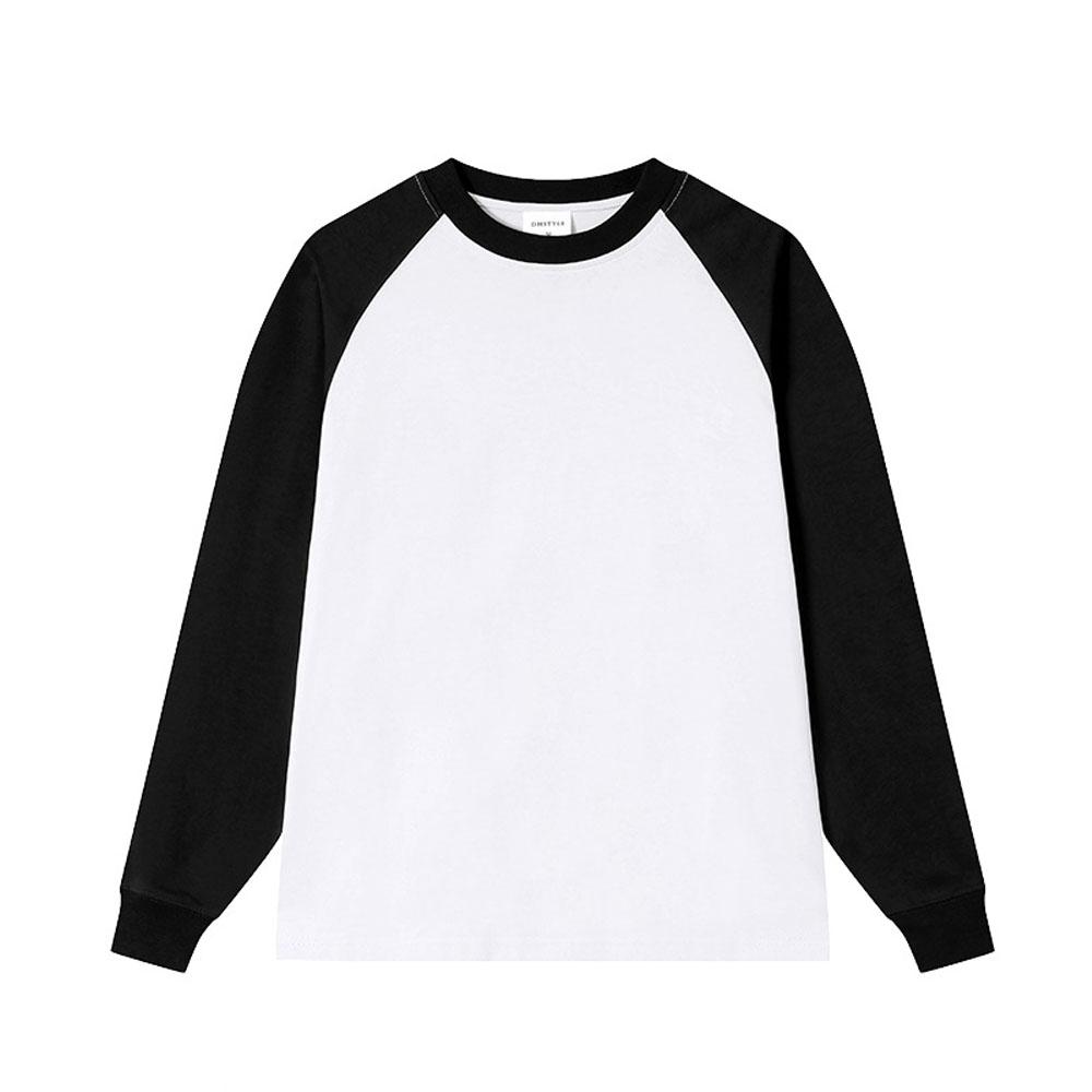 Мужские и женские летние хлопковые длинные футболки топы блузки для женщин уличная одежда майки модная одежда L белыйчёрный 2598₽