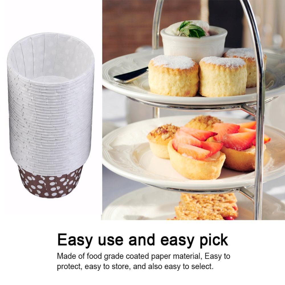100PCS Paper Cupcake Liner Grease Resistant Baking Cup New Muffin Baking Cup  Dessert Decoration