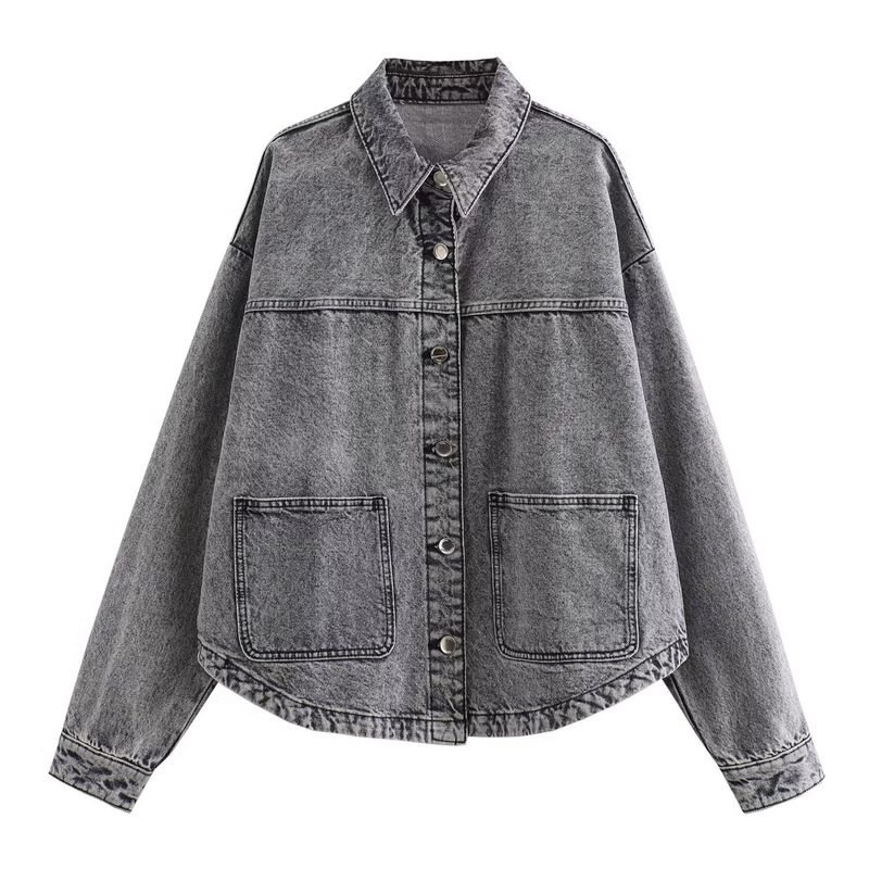 Kaslead New Arrival Women's Clothing Fashion Style Fashion All-Match Minimalist Denim Jacket Coat 0108034