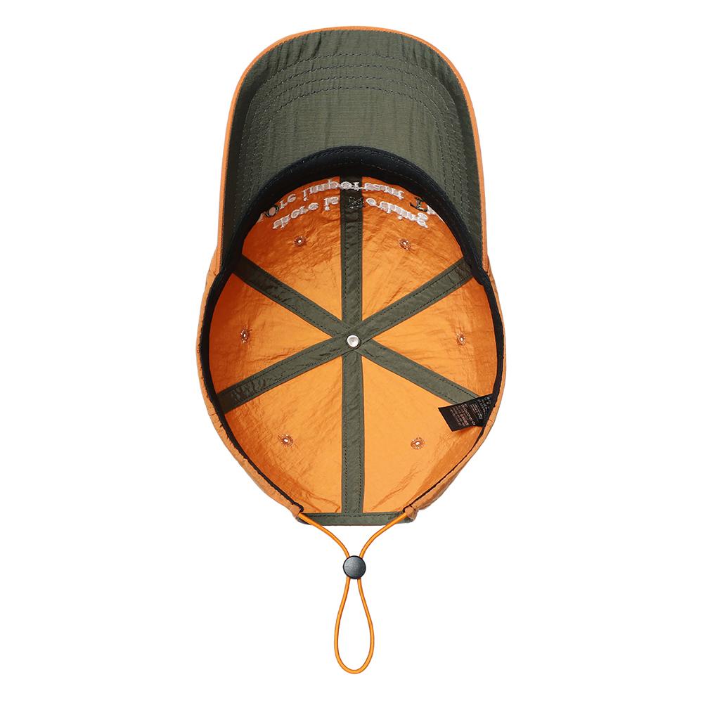 NOTIG Washed Logo Embroidered Ball Cap Orange_Okg3Accp101O1