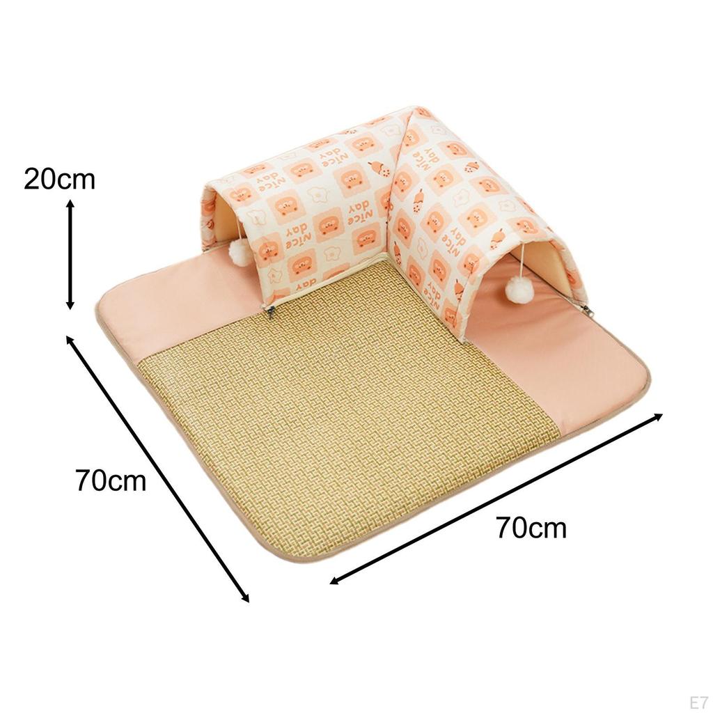 Cat Bed Cooling Mat Multifunction Reversible Easy To Carry Clean Exercising L Molding