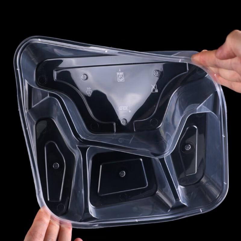 Disposable Rectangular 4-Compartment Takeaway Containers