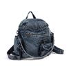 Vintage Denim Backpack Rivet Shoulder Bag Student Schoolbag Class Commuter Backpack