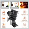 Fireplace Fan Powered Fireplace Fans Small Designed 3 Blades Heat Black TP2006-3-B61B
