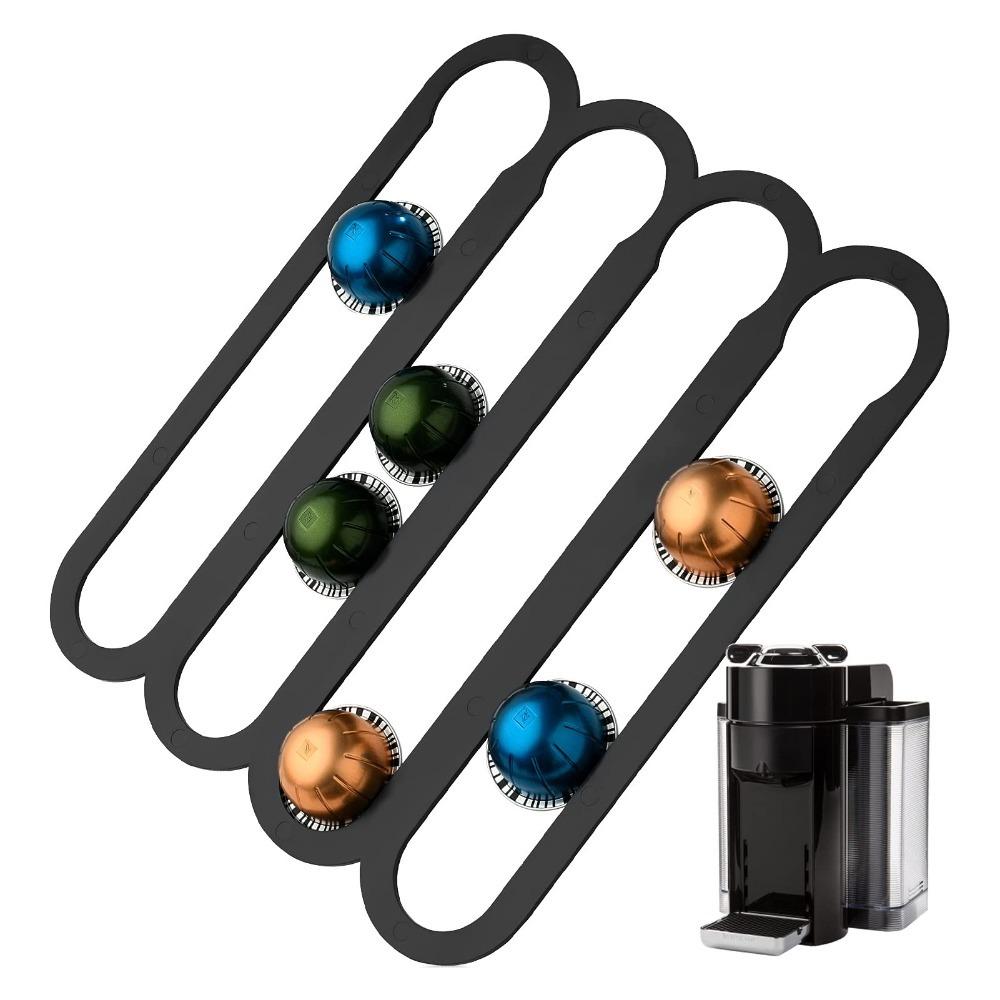 14x11.75 Inches Coffee Capsule Rack Black/White Coffee Capsule Organizer Wall Mount