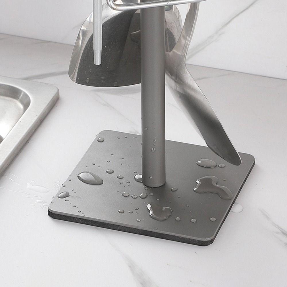 8 Hooks Pot Shovel Rack Stable Base Cooking Utensils Holder Spoon Hanging Rack  for Kitchen