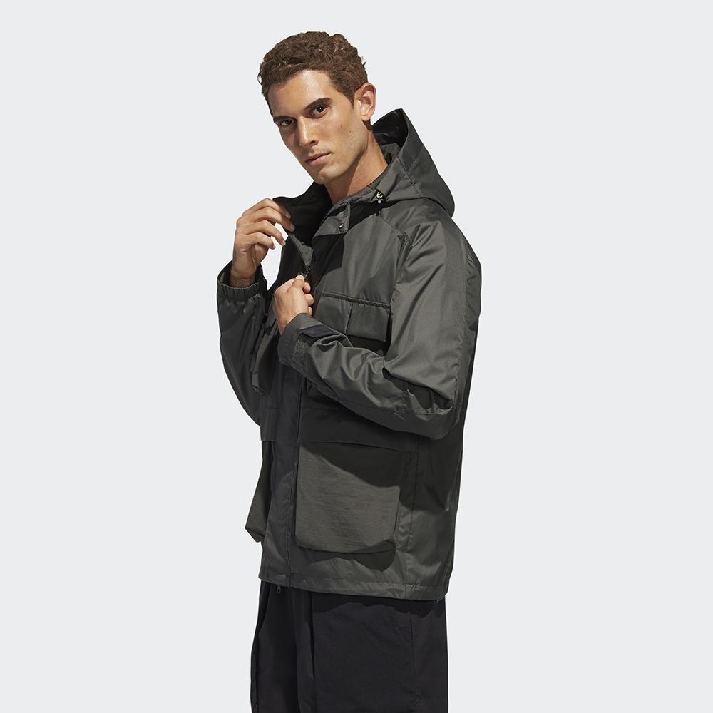 Adidas Multi-Pocket Sports Hooded Jacket Men Outerwear Dark-Earth-Brown GF4013