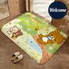 Soft Flannel Floor Mat Character Rilakkuma Floor Mat Non-Slip Absorbent Doormat Bathroom Bedroom Home Decor Rug