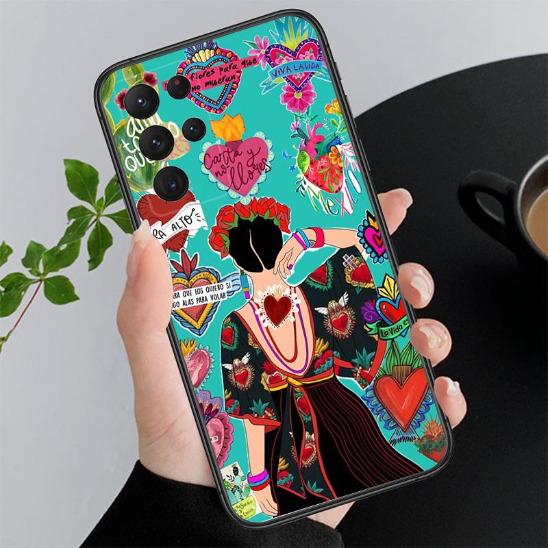 Phone Case For Samsung A17 A55 A16 A56 A35 A15 A53 A54 A33 A34 A25 A05S A52 A52S A07 A26 A06 Frida-Kahlo