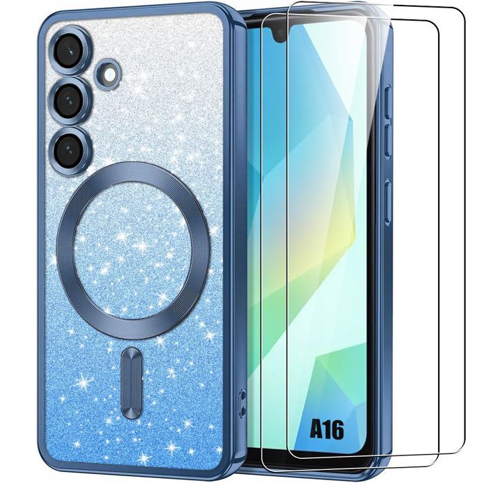 Protective Case - BOOLING - for Samsung Galaxy A16 4G/5G - Soft Silicone - Camera Protection - Blue blu