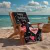 Custom Name Ultra-Soft Beach Towel with Love Theme,Ideal for Pool - Camping, Diving - Perfect Travel Essential, Vibrant Beach Towel.