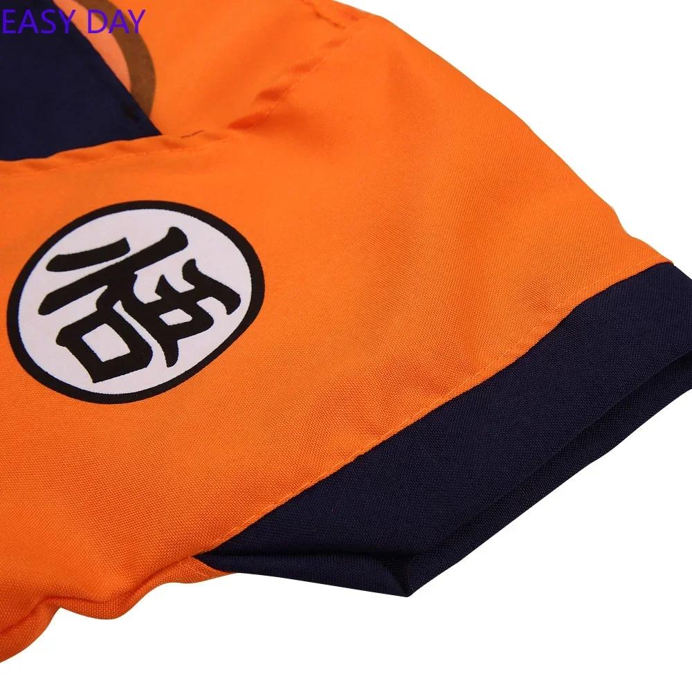 Kids Anime Son Goku Cosplay Costumes Krillin Training Clothes Superhero Outfits with Super Saiyan Wig Comic Con Party Costume