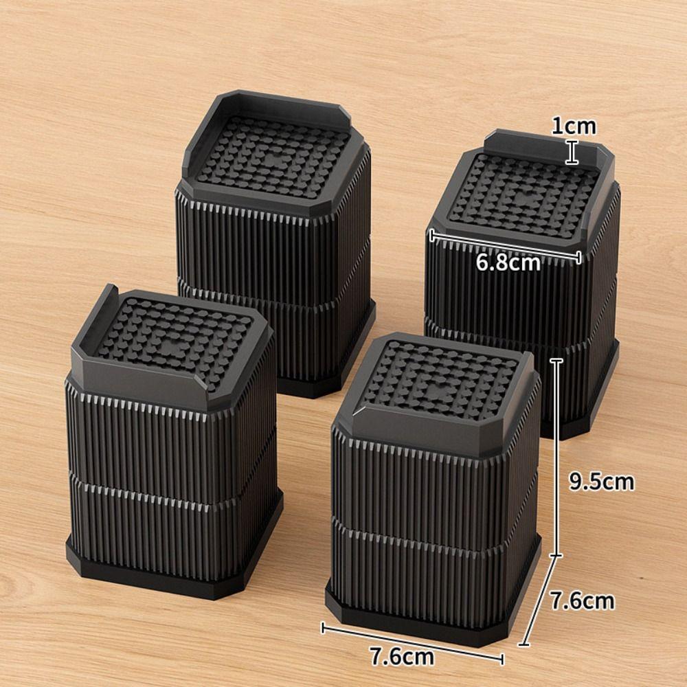 Heavy-Duty Furniture Foot Pad Non-slip Square Bed Lifter Adjustable Round Washing Machine Support Desk Sofa Chair Legs