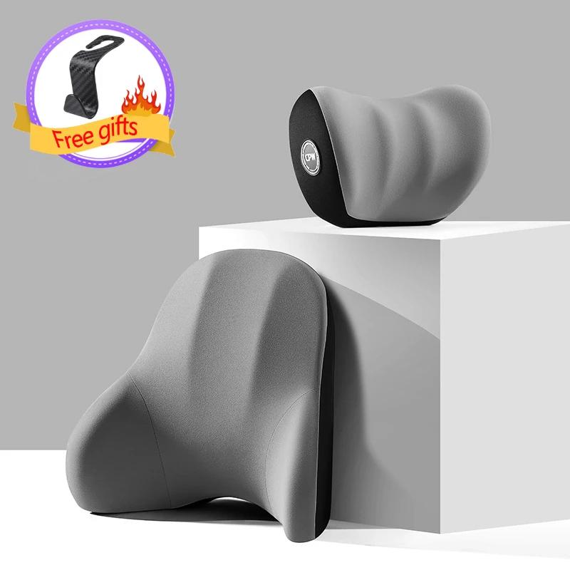 Car Neck Pillow Protection Low Back Support Memory Foam Breathable Car Headrest Cushion Relieves Pressure Travel Accessories