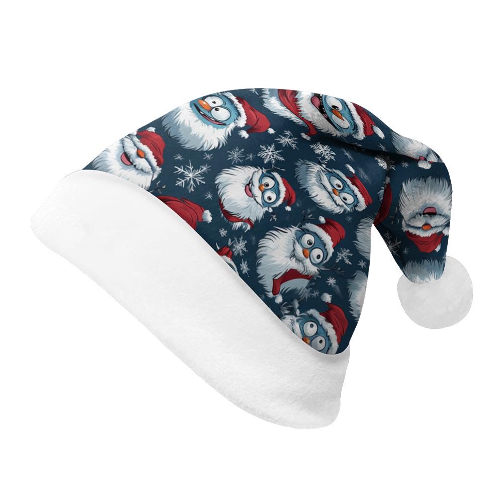 Dwustronna czapka świąteczna z polaru 2024 - Projekt z dodatkowym aksamitem dla dzieci i dorosłych
