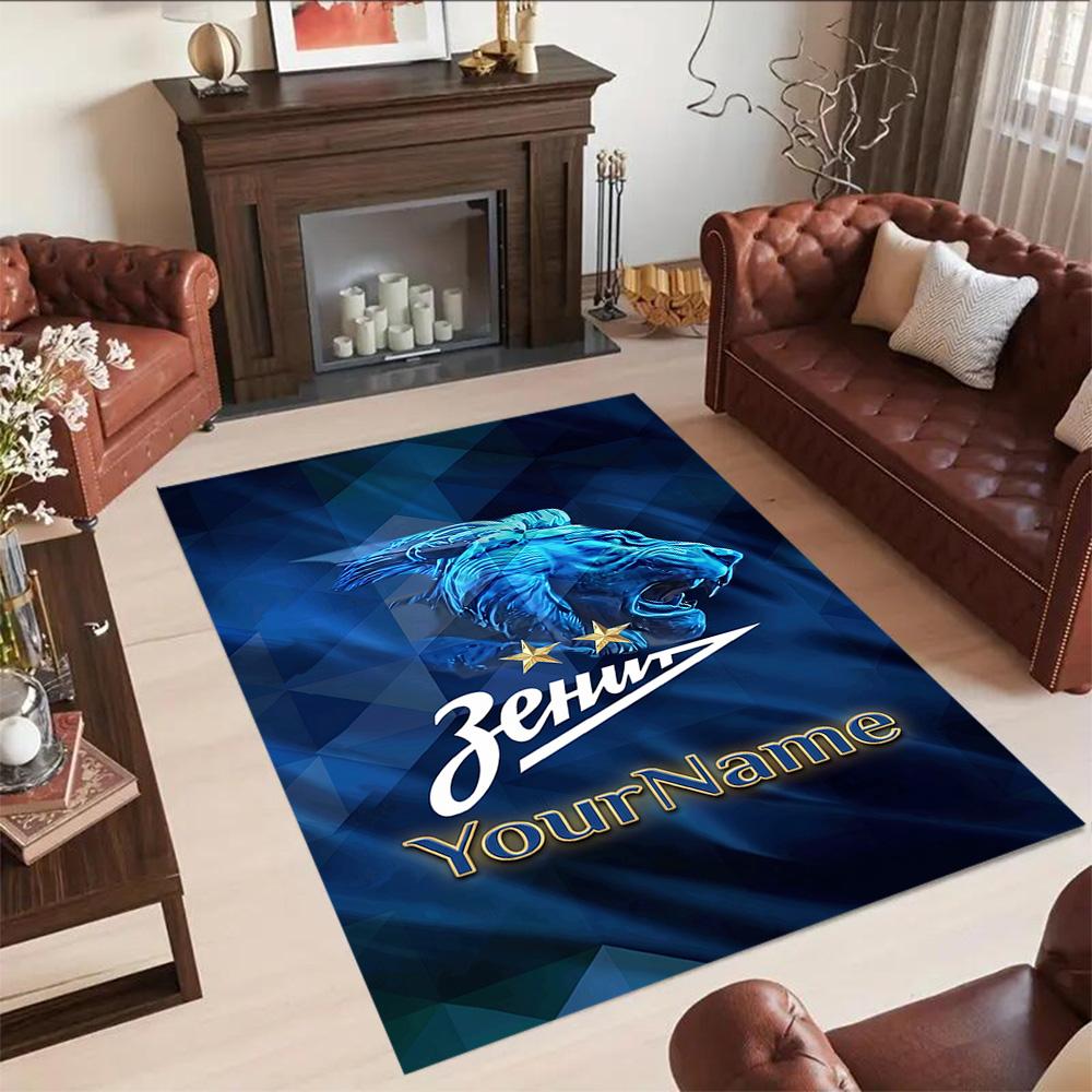 Fc Zenit Saint‑petersburg 32 Customize Text Floor Rug Office Rug Perfect for Game Room Dormitory Hallway Balcony Antislip Carpet Office home decor