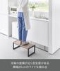 Yamazaki Step Stool W60 Black W60 X D28 X Tower Step Wide Type No Assembly Required 10126 (Yamazaki) [Finished Product] H20.1cm