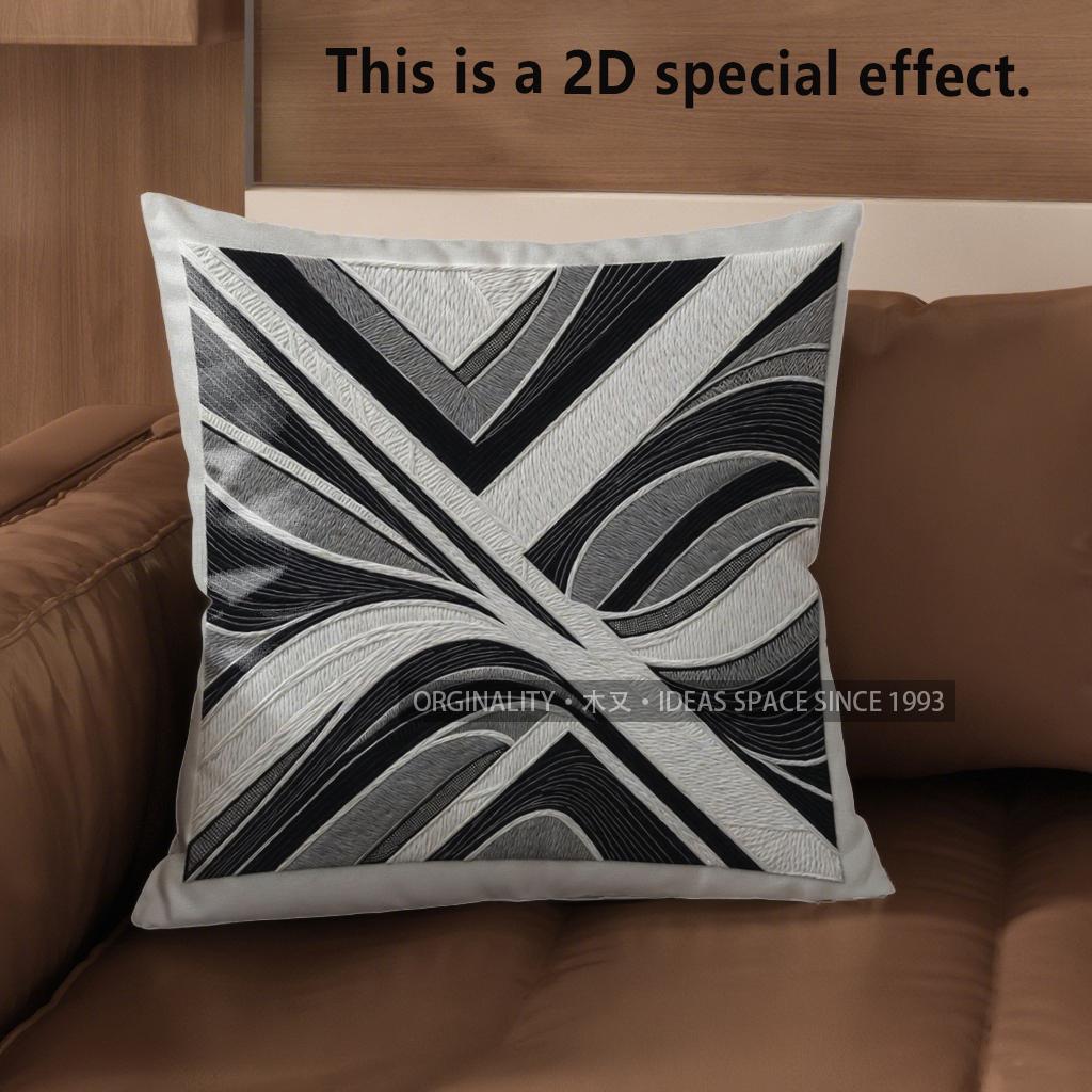 2D Modern Abstract Pattern Decorative Pillow Covers Pattern Cushion Cover Suitable For Sofa Bedroom Car Pillow Cover