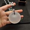 Sunlight Uv Color Change Necklace Water Drop Pendent Necklace For Women Unisex Lucky Long Pendant Sweater Chain Ornaments