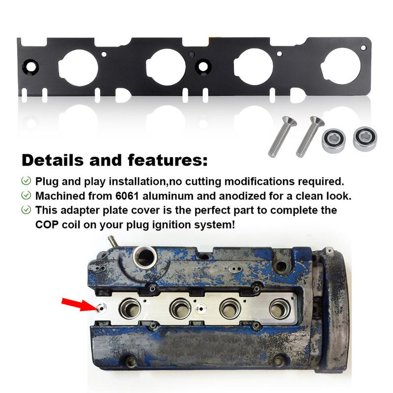 30520-RRA-007 Aluminum Coil Plate Kit For Honda Prelude H22 F20B H23A VTEC Ignition Coil Brackets on Plug Cop Conversion Kit
