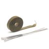ZSDTRP 25mm*5/10/15M Titanium Exhaust Heat Wrap Roll for Motorcycle Fiberglass Heat Shield Tape with Stainless Ties