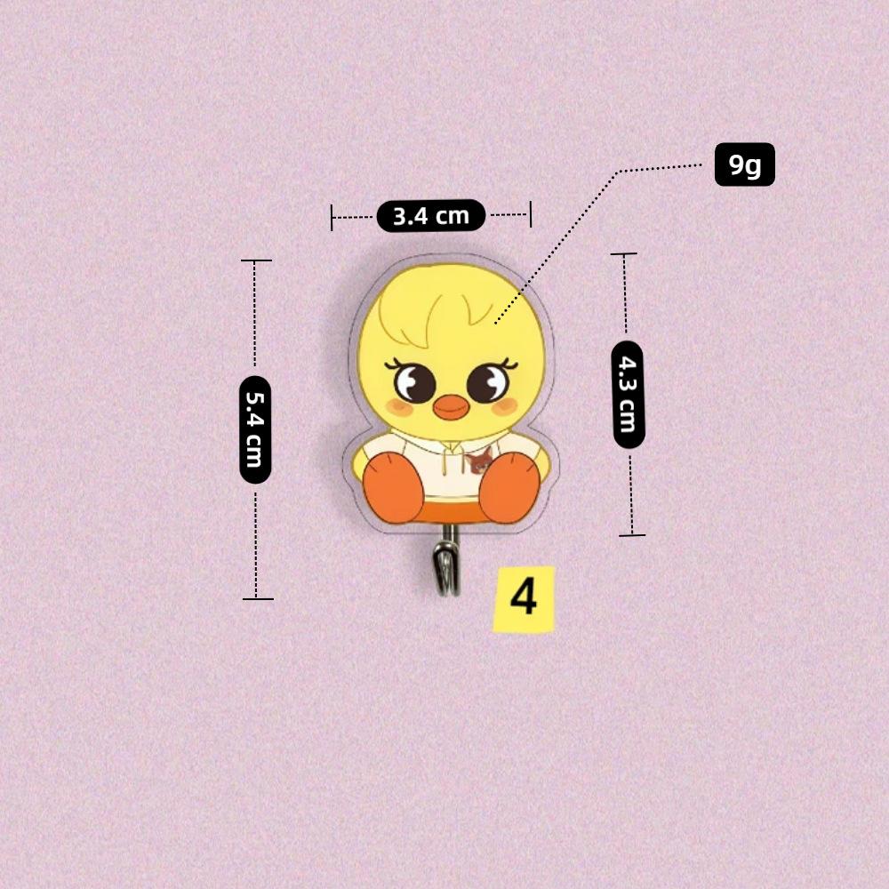 8pcs Stray Kids SKZOO Cute Character Acrylic Wall Hooks, Kpop Fans Decorative Adhesive Hooks, Kawaii Animal Hangers for Room, Bathroom & Kitchen